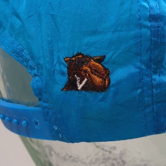 Vintage Camel Trucker Hat Mens Snapback Neon Blue Ball Cap Camel Joe - Picture 6 of 8